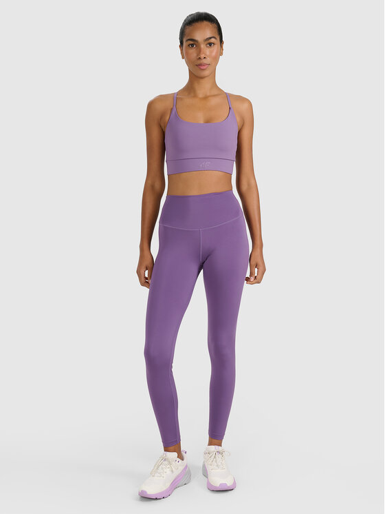 4F 4F Legginsy MULTI ACTIVE Różowy ciemny Slim Fit