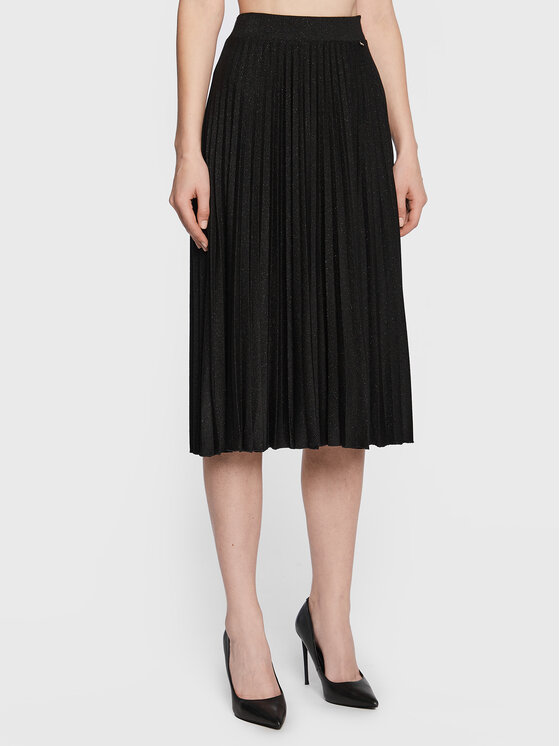 Nissa Nissa Rakott szoknya F13604 Fekete Regular Fit
