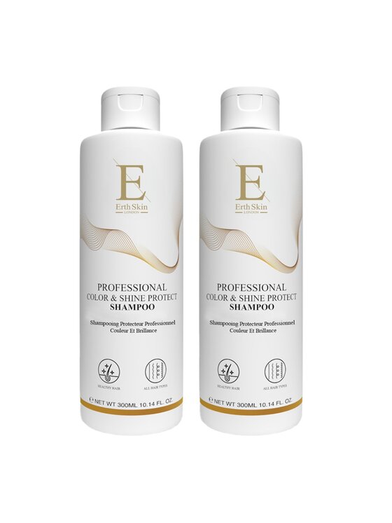 Erthskin London Erthskin London 2 x profesjonalny szampon chroniący kolor i połysk 300 ml Szampon do włosów