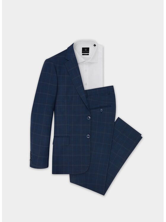 Pako Lorente Pako Lorente Spodnie garniturowe P20SF-6G-018 Granatowy Slim Fit
