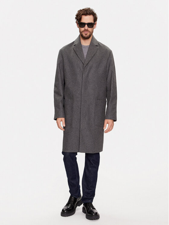 Calvin Klein Calvin Klein Vuneni kaput K10K111745 Siva Regular Fit