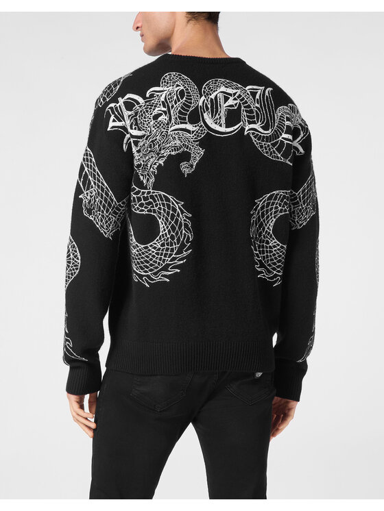 PHILIPP PLEIN PHILIPP PLEIN S dlouhým rukávem 14677 Černá Regular Fit