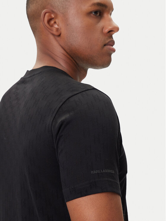 KARL LAGERFELD KARL LAGERFELD Marškinėliai 755004 554201 Juoda Regular Fit