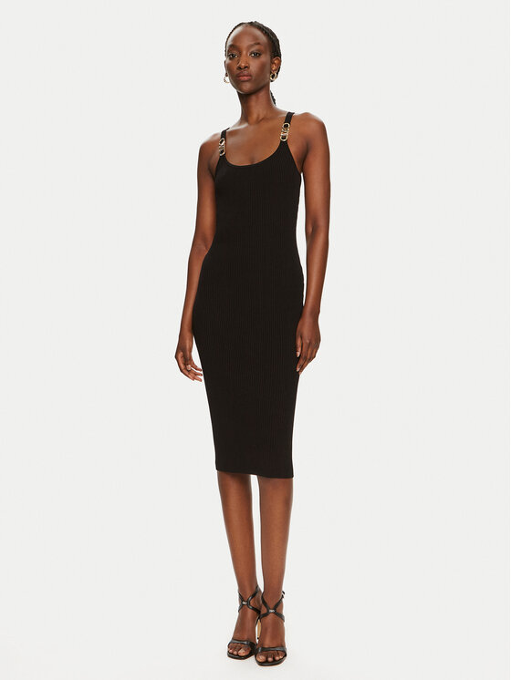 MICHAEL Michael Kors MICHAEL Michael Kors Kötött ruha MT482IL33D Fekete Slim Fit