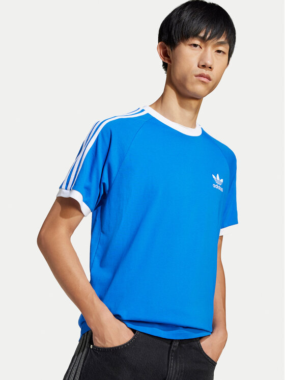 adidas adidas Majica adicolor Classics 3-Stripes JD2880 Modra Slim Fit