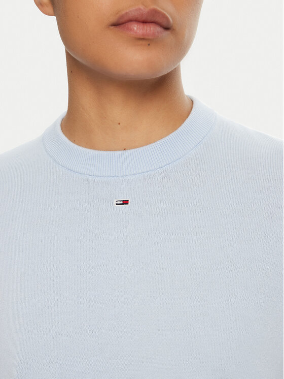 Tommy Jeans Tommy Jeans Pulover Essential DW0DW20159 Albastru celest Regular Fit