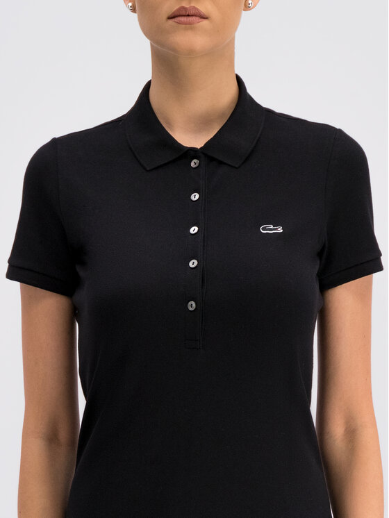 Lacoste Kleid f r den Alltag EF8470 Schwarz Slim Fit