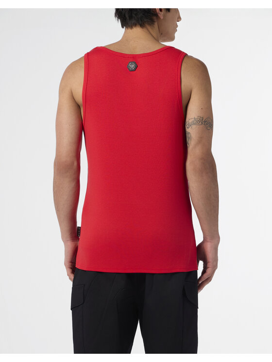 PHILIPP PLEIN PHILIPP PLEIN Tank top 29722 Czerwony Regular Fit
