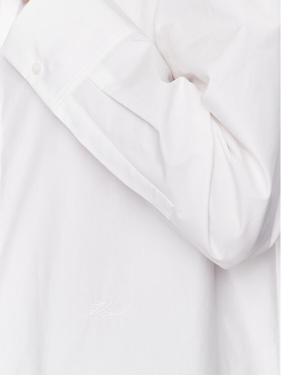 KARL LAGERFELD KARL LAGERFELD Риза Ikonik 2.0 230W1600 Бял Oversize
