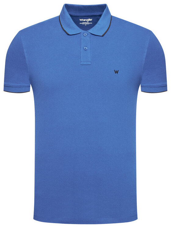 Wrangler Wrangler Polo W7D5K4X05 112131756 Niebieski Regular Fit