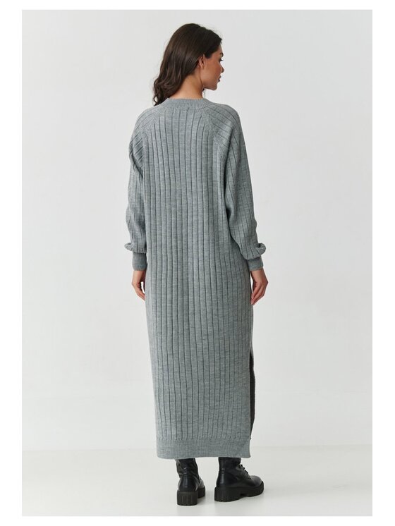 Makadamia Makadamia Sweter S161 Szary A-Line Fit