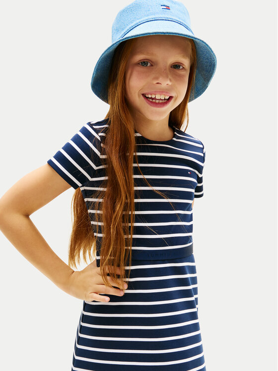Tommy Hilfiger Tommy Hilfiger Rochie de zi KG0KG09149 Bleumarin Regular Fit