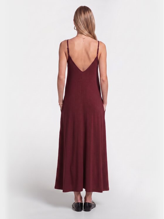 BASICLO BASICLO Sukienka codzienna W-2219-143 Bordowy Oversize