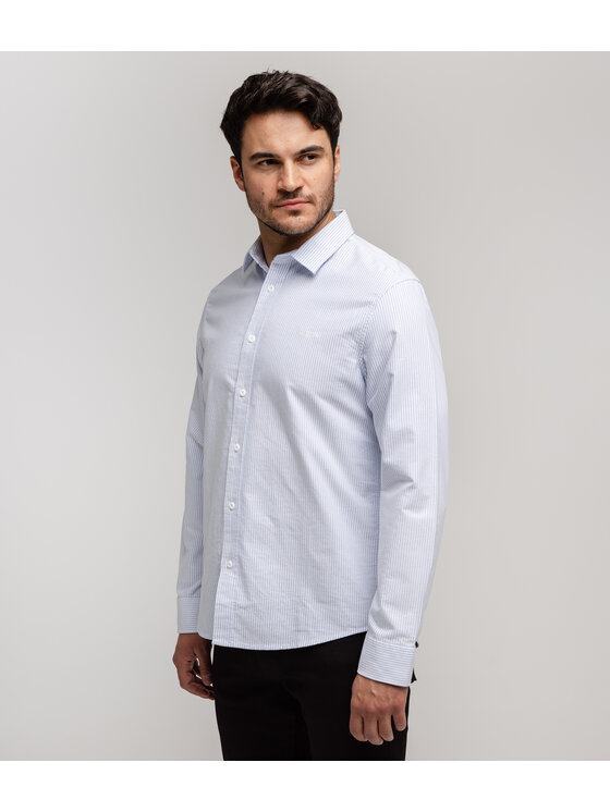 Lee Cooper Lee Cooper Koszula VAN OXFORD Niebieski Regular Fit