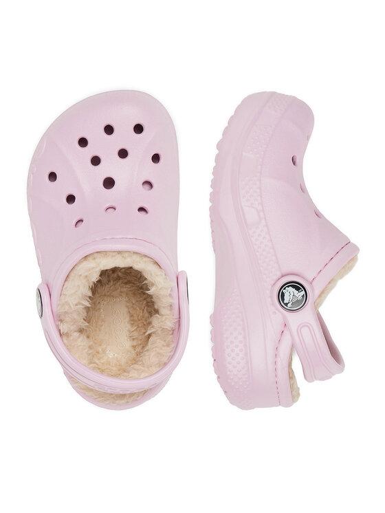 Crocs Crocs Şlapi C-BAYA LINED CLOG T 207501-79R Roz