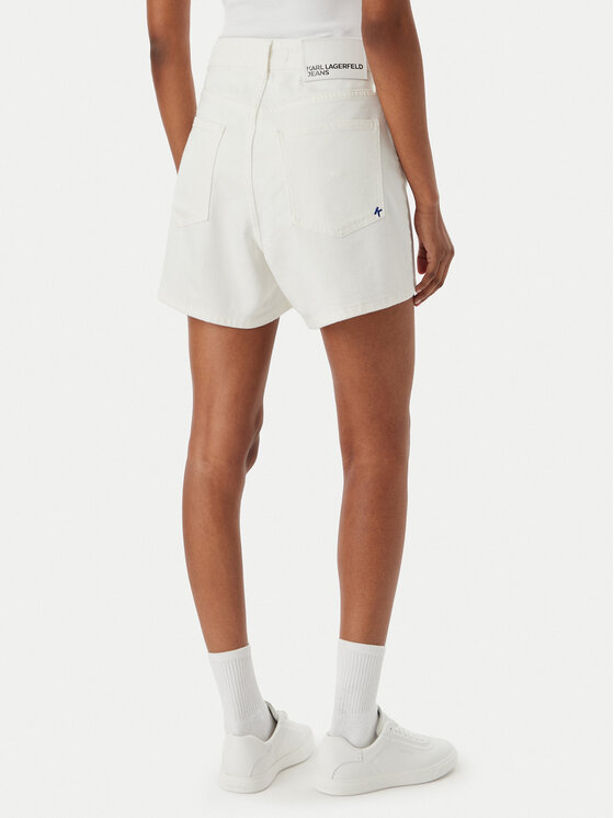 Karl Lagerfeld Jeans Karl Lagerfeld Jeans Дънкови шорти B2W10066 Бял Regular Fit