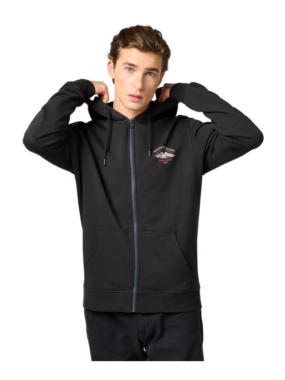 Wrangler Wrangler Bluza 112362888 Czarny Regular Fit