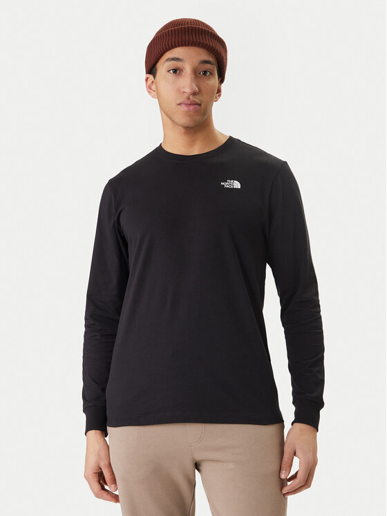 The North Face The North Face Longsleeve krekls Evolution Simple Dome NF0A8EU3 Melns Regular Fit