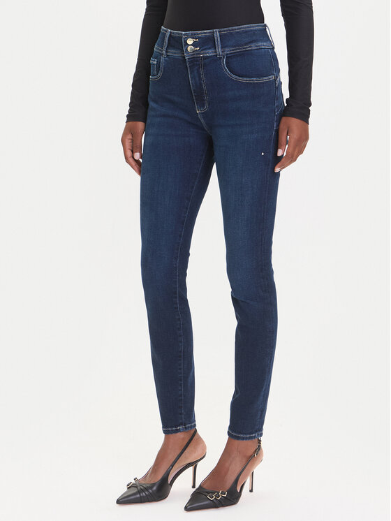 Guess Jeansy W5RA34 D5PY1 Granatowy Skin Fit