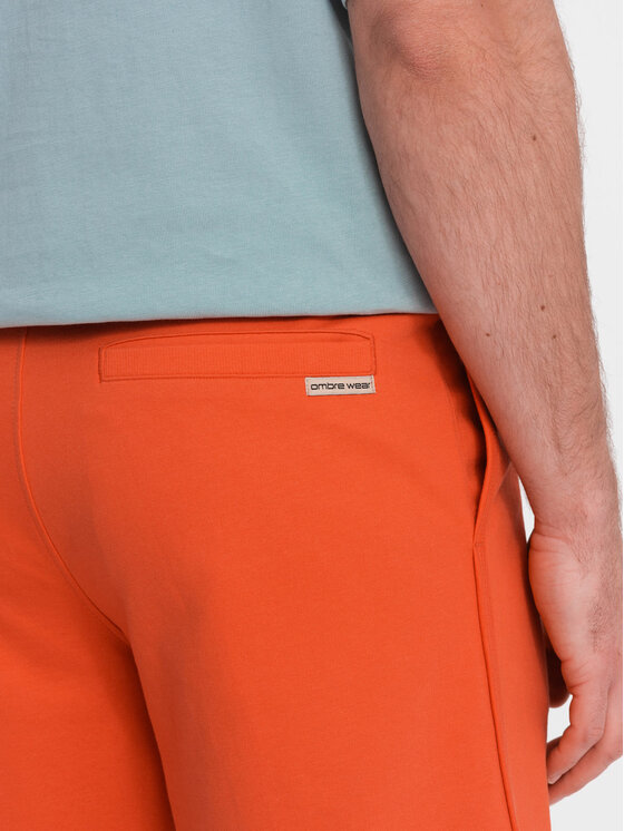 Ombre Ombre Szorty OM-SRSK-0105 Pomarańczowy Regular Fit