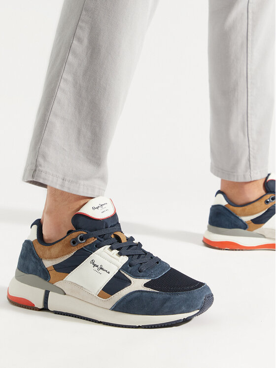 Pepe Jeans Pepe Jeans Sneakersy London Pro Mesh PMS60014 Tmavomodrá