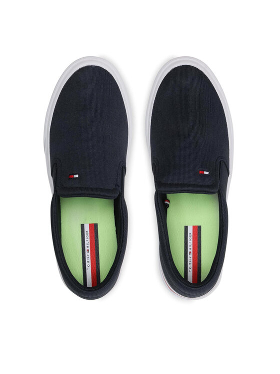 Tommy Hilfiger Tommy Hilfiger Tenniskingad Lightweight Stripes Slip On FM0FM03613 Tumesinine