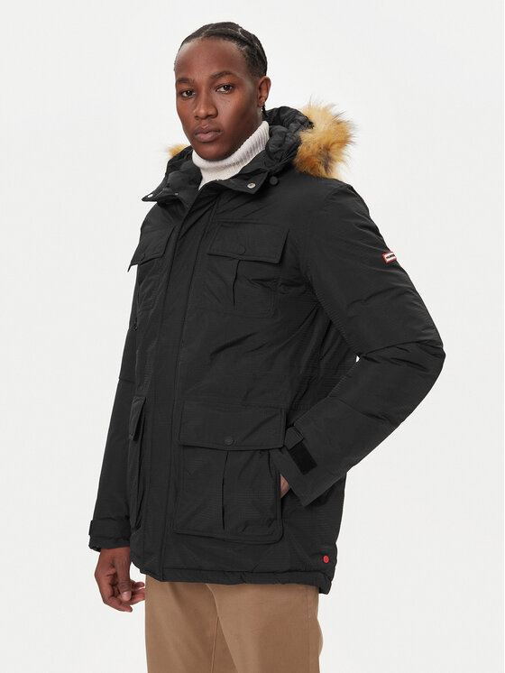 Hunter Hunter Parka Angus HARM0018252 Fekete Regular Fit