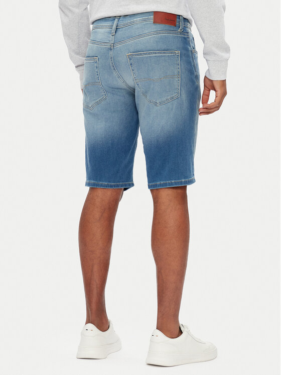 Pepe Jeans Pepe Jeans Džínové šortky PM801075 Modrá Slim Fit
