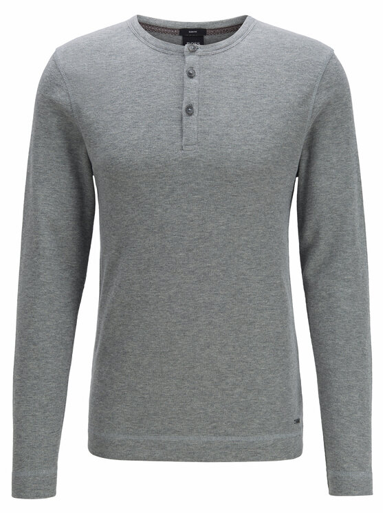 BOSS Boss Тениска с дълъг ръкав Trix 50401843 Сив Slim Fit