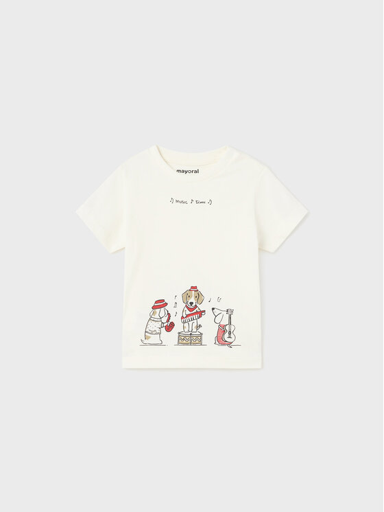 Mayoral Mayoral T-Shirt 1017 Bílá Regular Fit