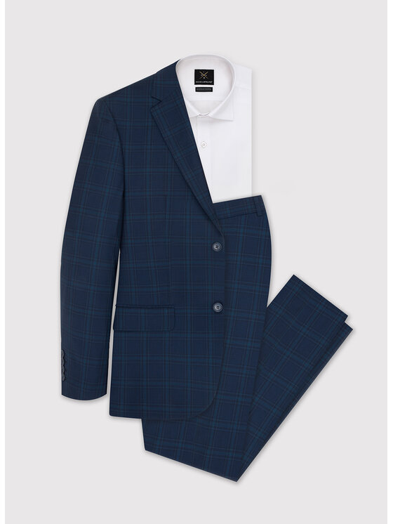 Pako Lorente Pako Lorente Spodnie garniturowe P23SP-6G-009 Granatowy Super Slim Fit