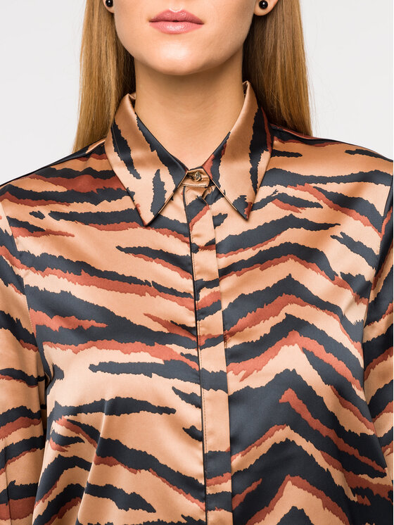 Camicia C69363 T2350 Marrone Regular Fit
