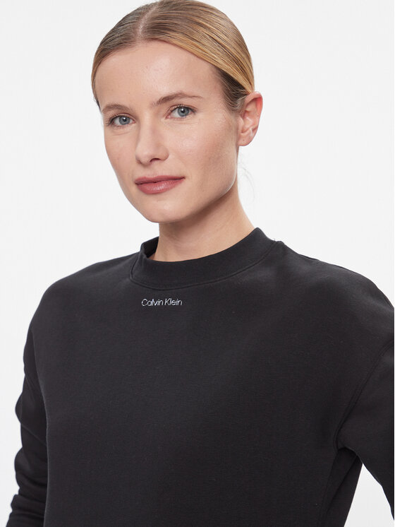 Calvin Klein Calvin Klein Bluza Metallic Micro Logo Sweatshirt K20K206961 Czarny Regular Fit