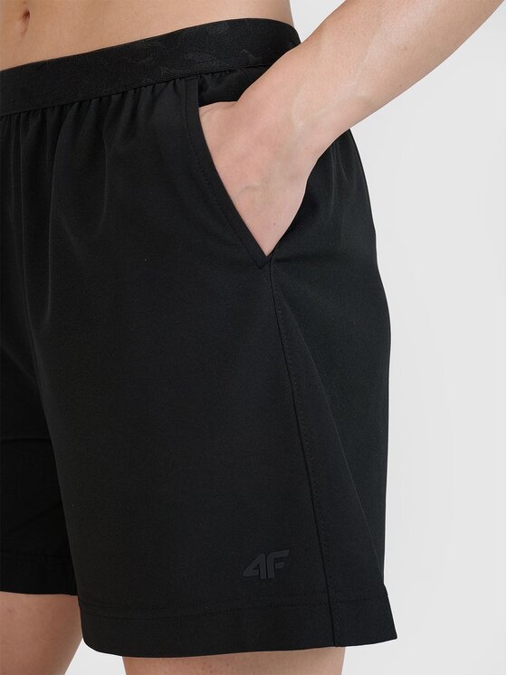 4F 4F Σορτς παραλίας 4FWSS25UBDSF129-20S Μαύρο Regular Fit