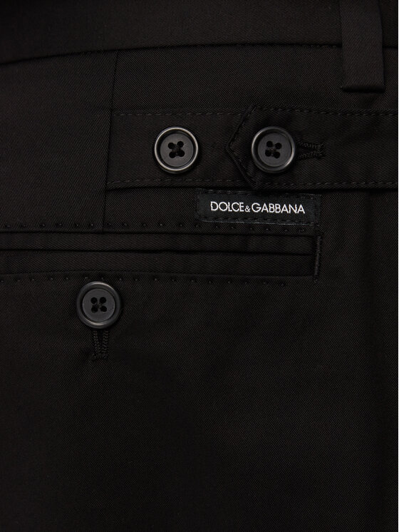 Dolce&Gabbana Dolce&Gabbana Bavlnené nohavice GY6IET GI434 N0000 Čierna Regular Fit