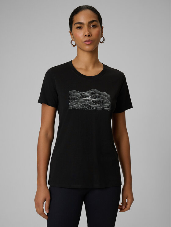 4F 4F T-Shirt TREKKING Czarny Regular Fit