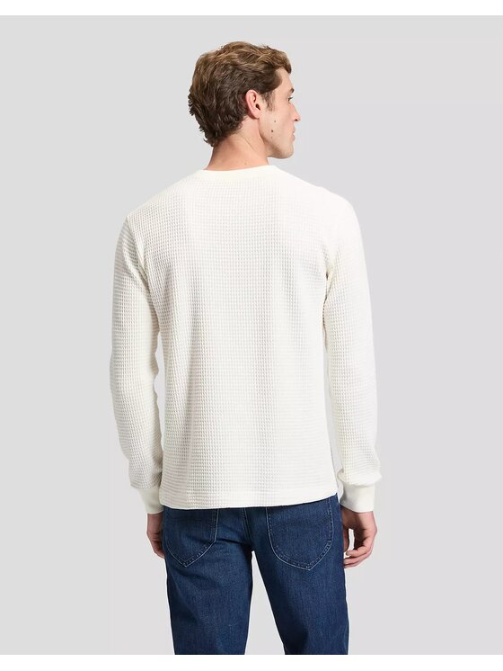 Lee Lee Koszula LS WAFFLE TEE Biały Regular Fit