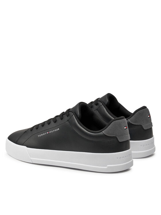 Tommy Hilfiger Tommy Hilfiger Αθλητικά Th Court Leather Grain Ess FM0FM05297 Μαύρο