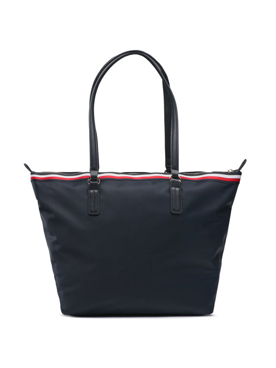Tommy Hilfiger Tommy Hilfiger Дамска чанта Poppy Tote Corp AW0AW08832 Тъмносин