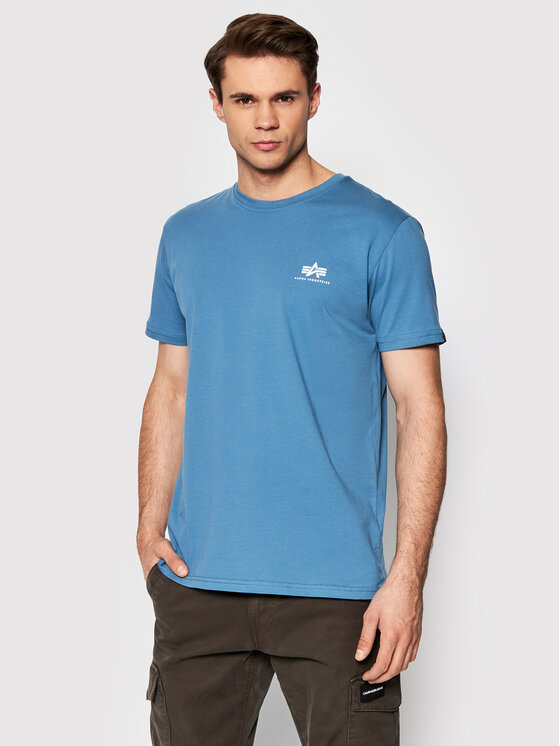 Alpha Industries Alpha Industries T-Shirt Basic Small Logo 188505 Niebieski Regular Fit