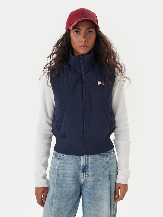 Tommy Jeans Tommy Jeans Жилетка за костюм DW0DW22038 Тъмносин Regular Fit