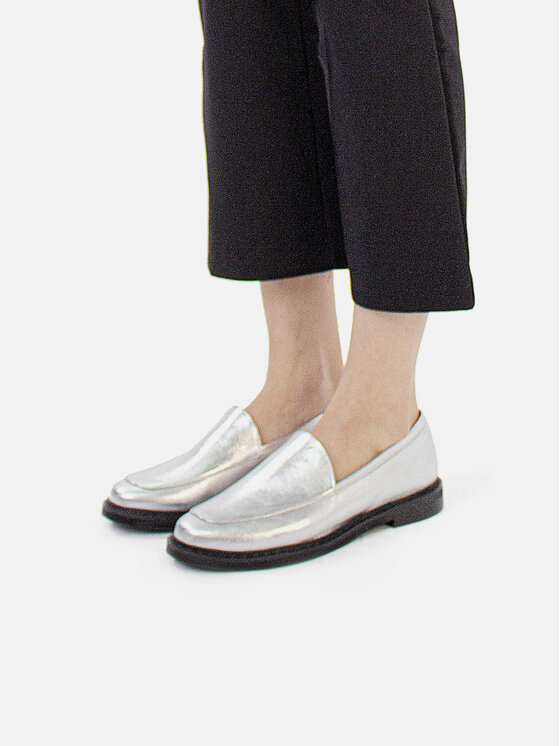 L37 L37 Mokasyny MOONWALK MOCASSIN Srebrny