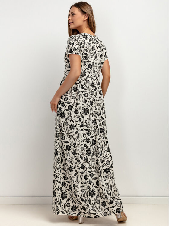 Tessita Tessita Sukienka letnia SUKIENKA _T422_1_XS-S Biały Loose Fit
