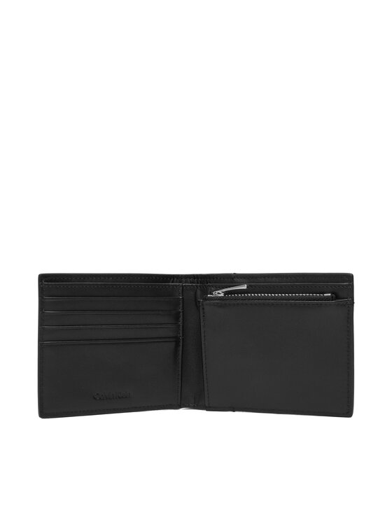 Calvin Klein Calvin Klein Bankkártya tartó Embossed Emblem Billfold W/ Coin LV04D1129G Fekete