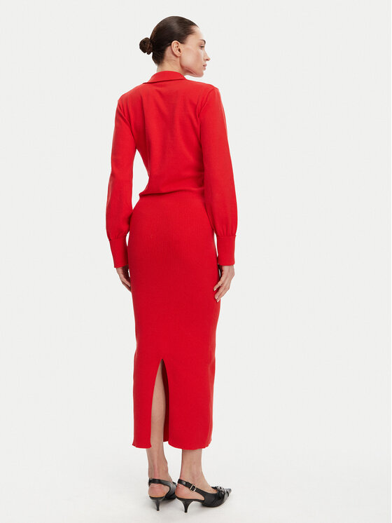 French Connection French Connection Strickkleid 71YAU Rot Regular Fit