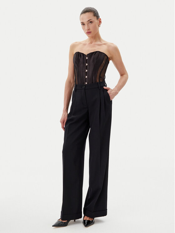 PINKO Pinko Spodnie materiałowe Peru' 103701 A1XX Czarny Regular Fit