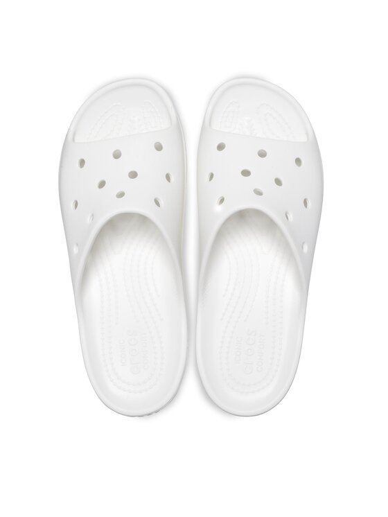 Crocs Crocs Natikači Classic Platform Slide 208180 Bela