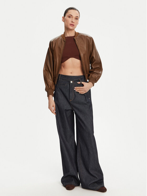 Serge Pariente Serge Pariente Nahkjope Gaia Pruun Regular Fit