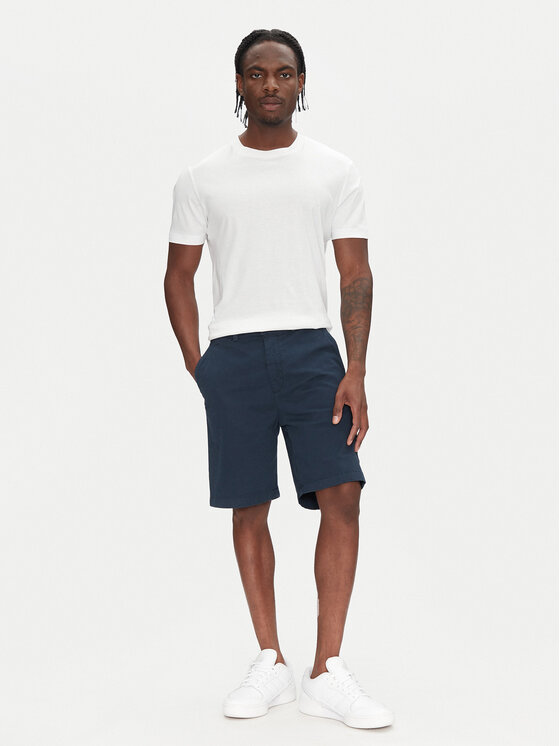 Pepe Jeans Pepe Jeans Medžiaginiai šortai PM801181 Tamsiai mėlyna Regular Fit