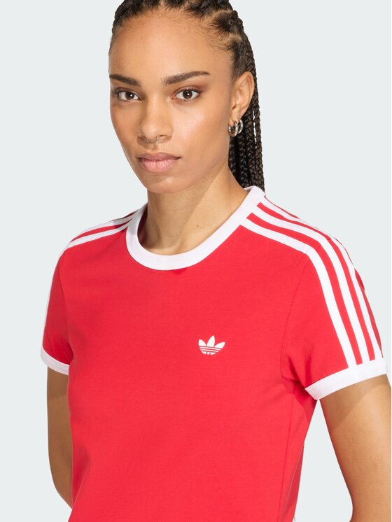 adidas adidas Sukienka codzienna 3 STRIPES DRESS (SLIM) Czerwony Slim Fit